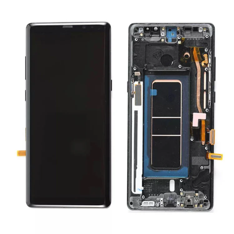 Pre Samsung Galaxy Note 8 LCD OLED Display Display Digitalizátor s rámom s rámom